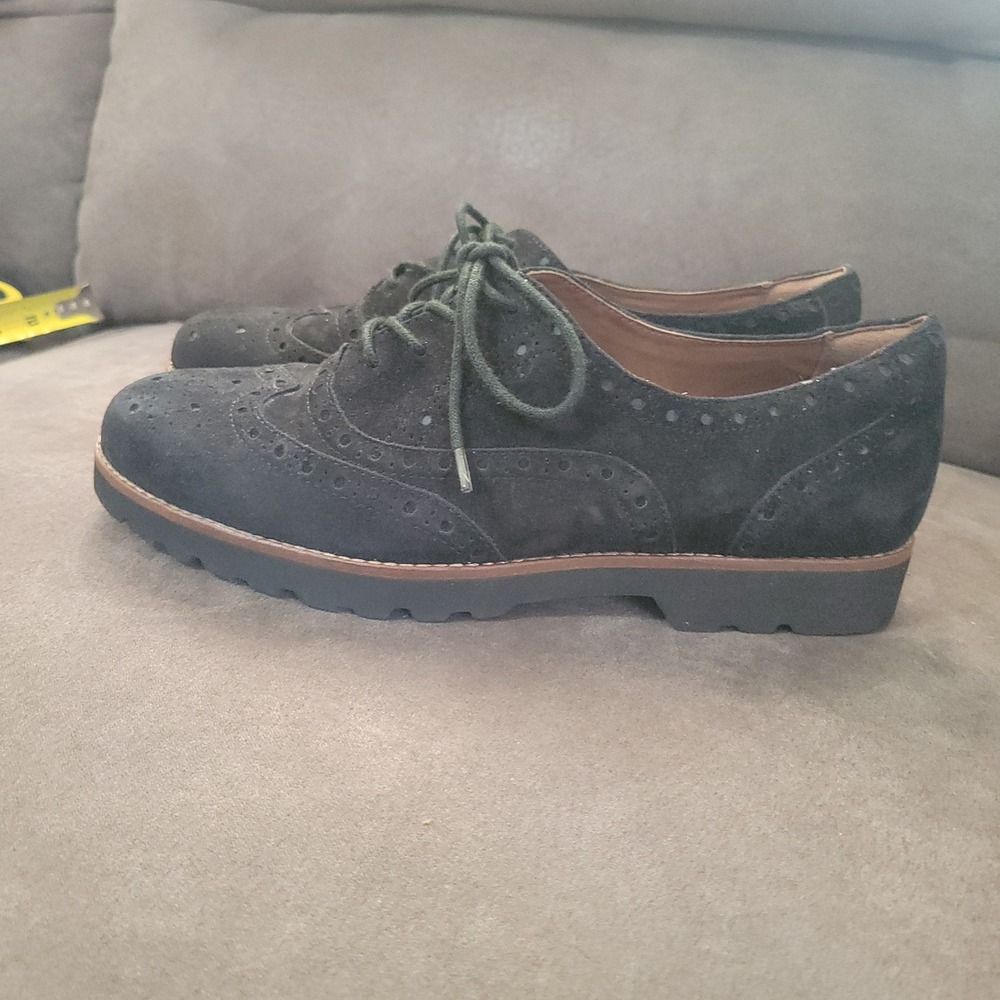 Earthies by Earth Wingtips Shoes Oxfords Women's Size 9.5 Black Suede